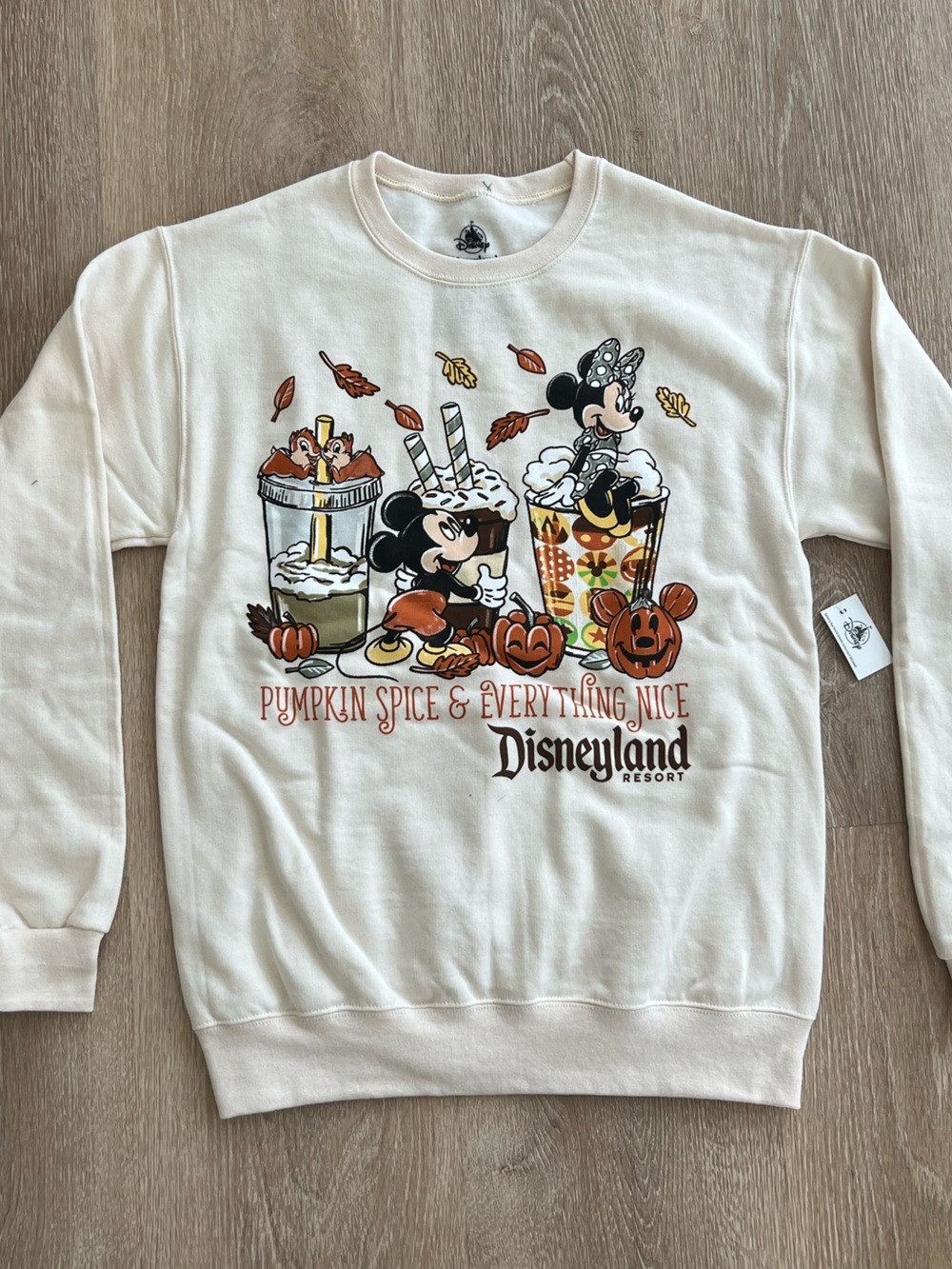 Disney Cream Autumn Mickey & Minnie  Sweatshirt